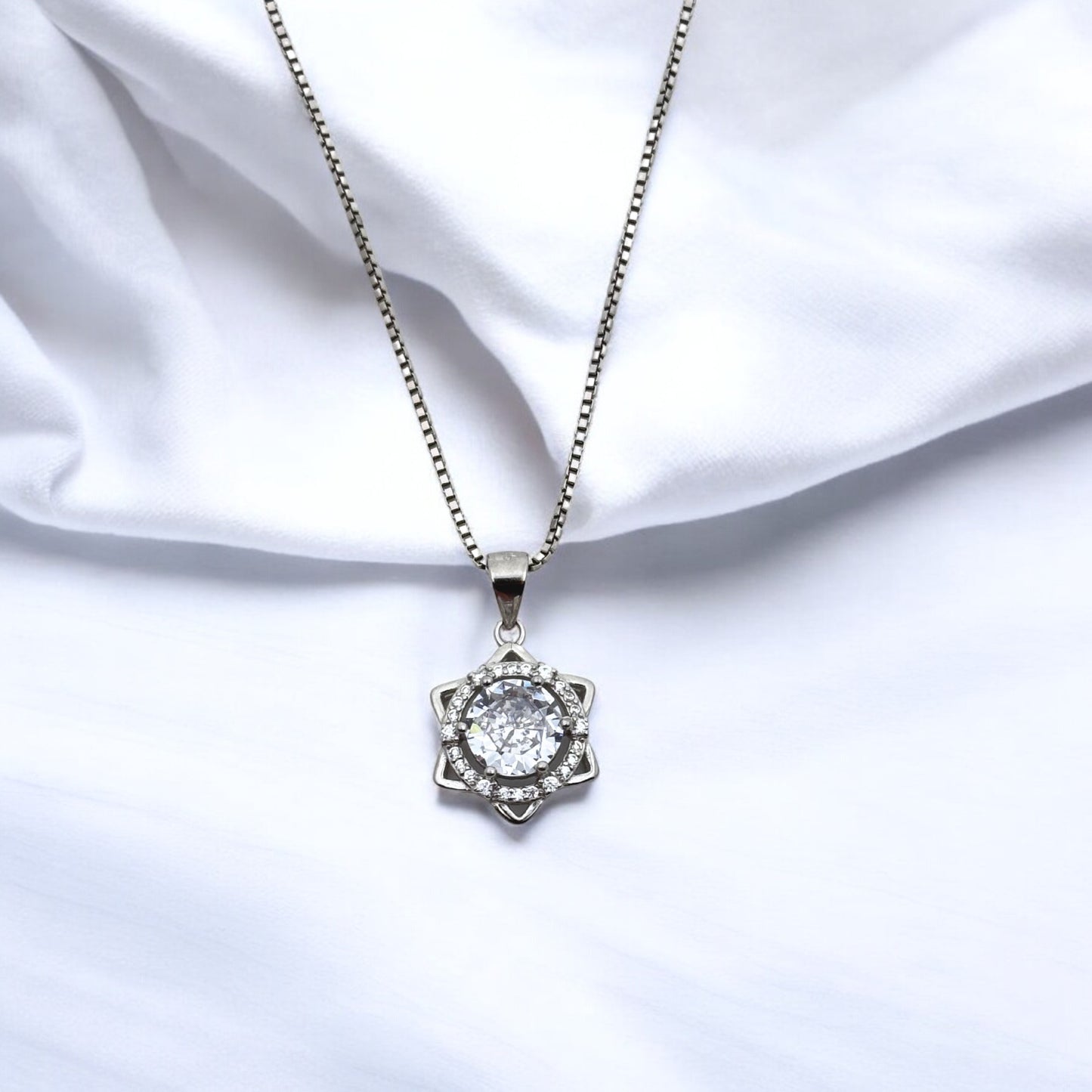 Silver Celestial Star Necklace