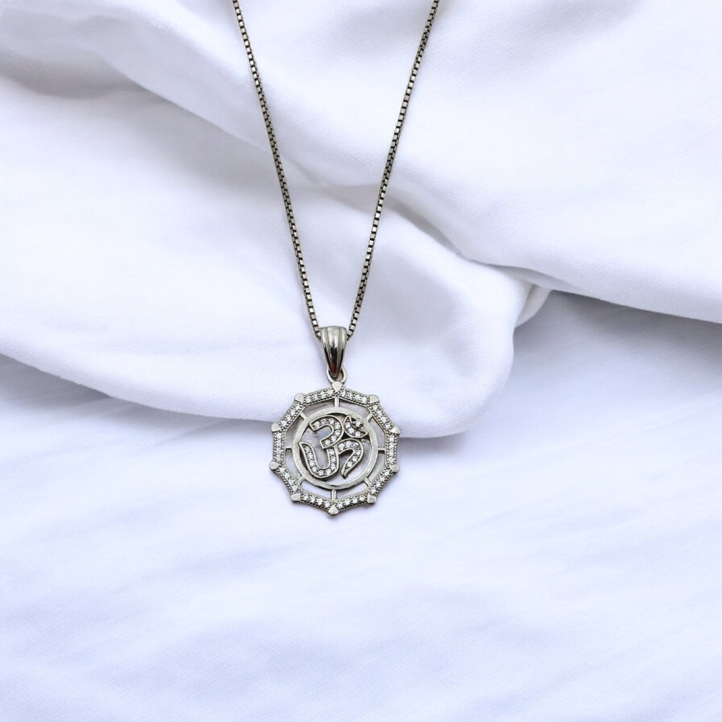 Silver OM Pendant