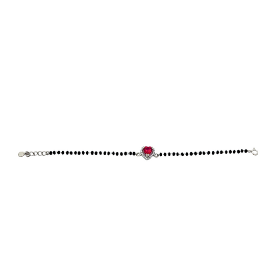 Silver Ruby Vow Bracelet