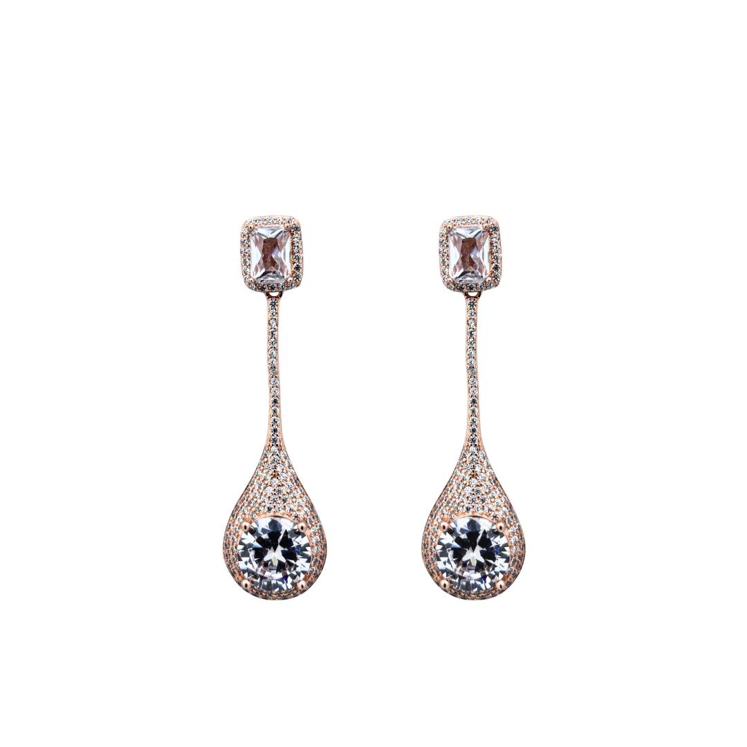 Silver Sparkle Drop Earring