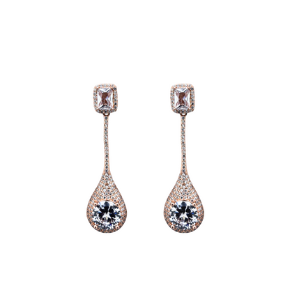 Silver Sparkle Drop Earring