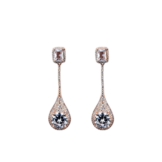 Silver Sparkle Drop Earring