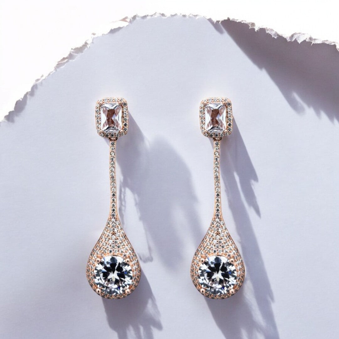 Silver Sparkle Drop Earring