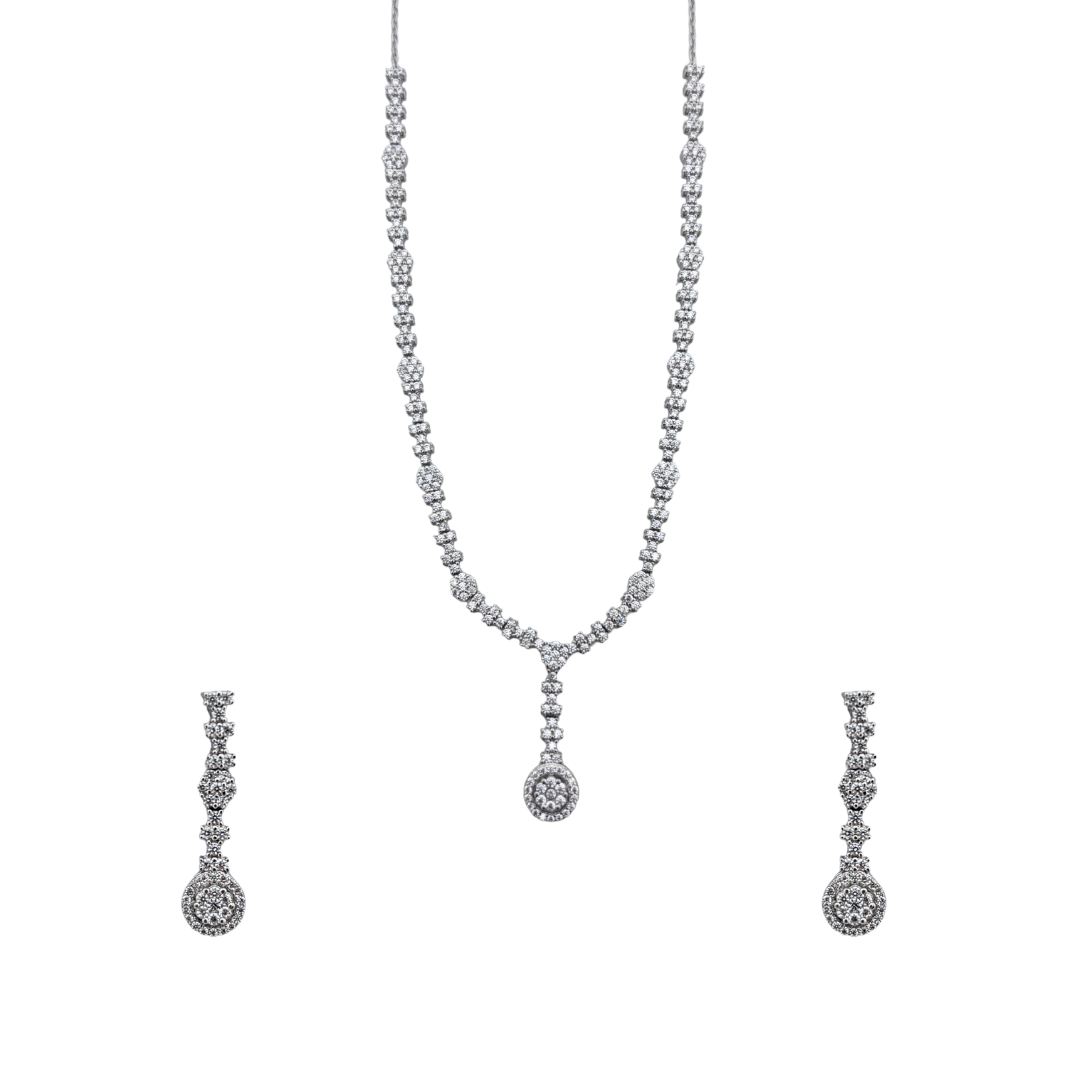 92.5 Silver Lush Serenity Pendant Earrings Set