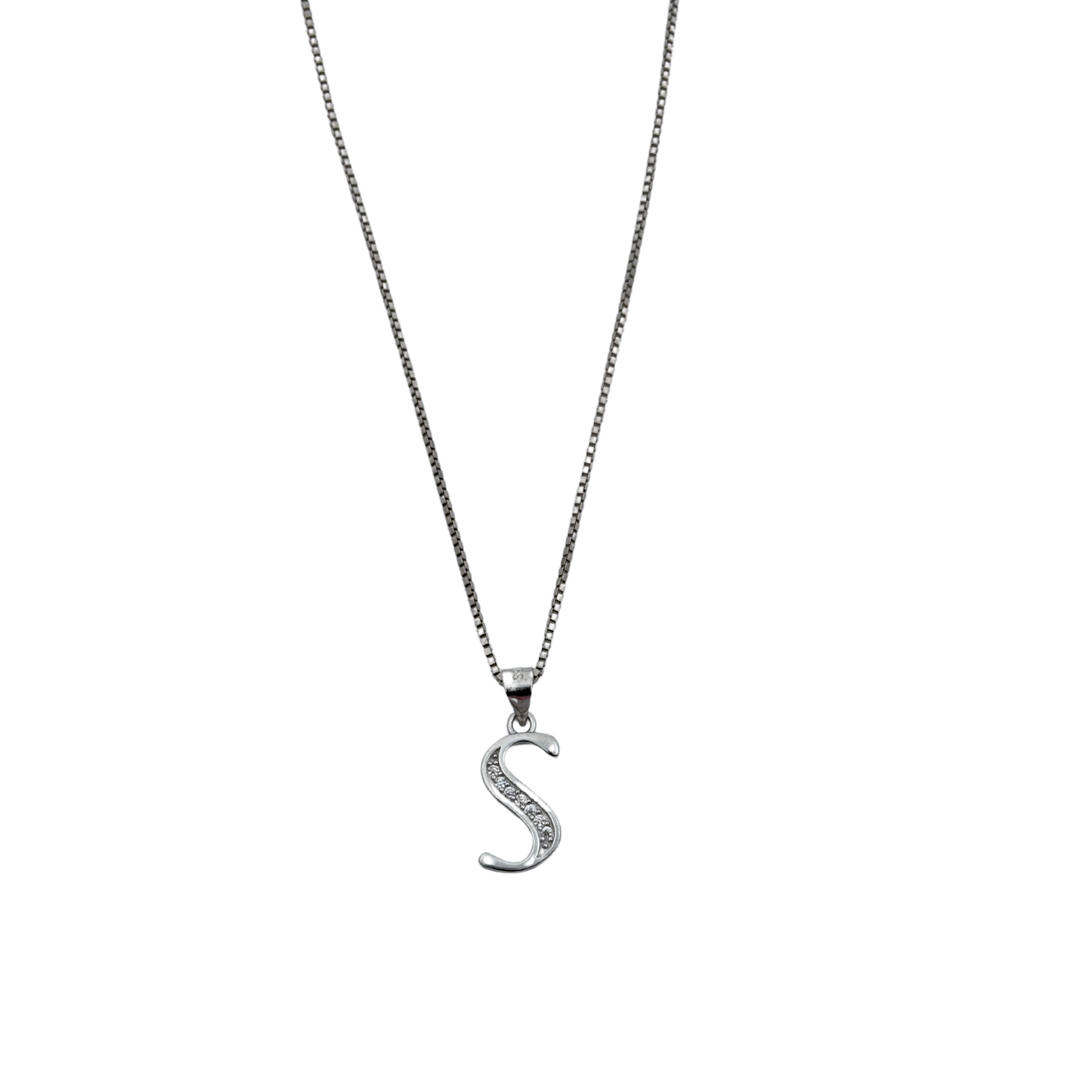 Silver Initial S Pendant