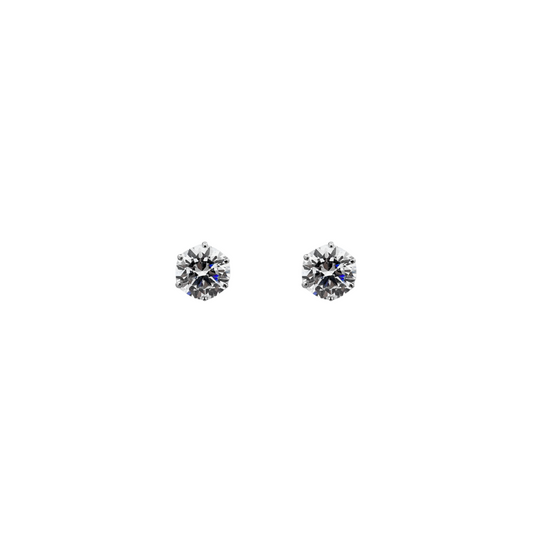 Silver Solitaire Studs