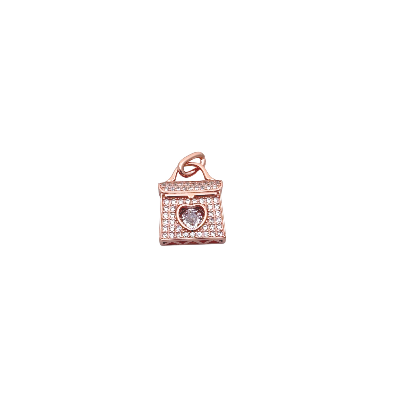 Silver Heart's Secret Pendant with Chain in Rose Gold