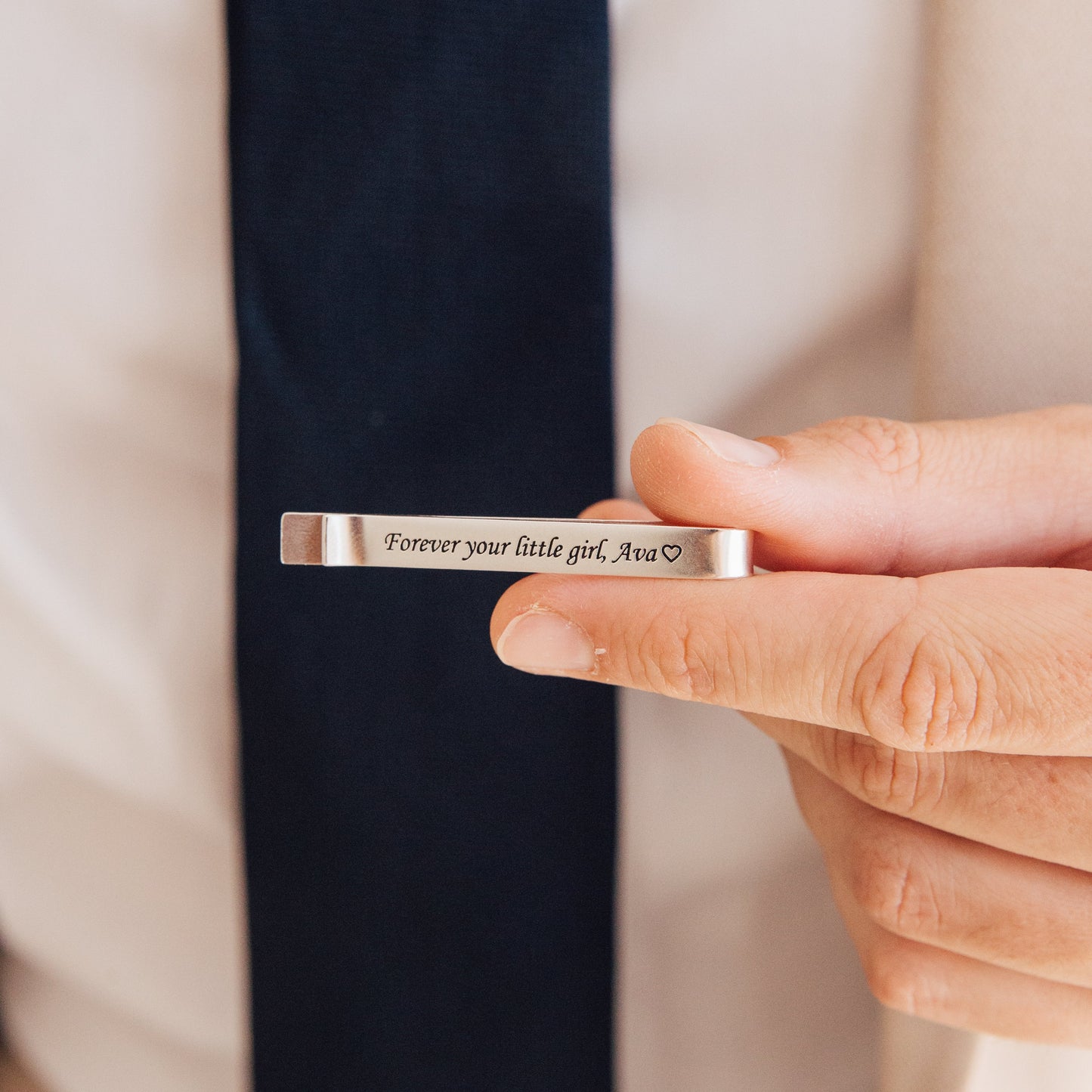 Custom Handwriting Signature Tie Clip