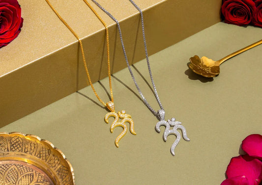 925 Iced Out Om Pendant for Men