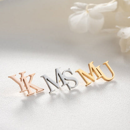 Personalized Initial Letters Brooch, Bride - Groomsmen