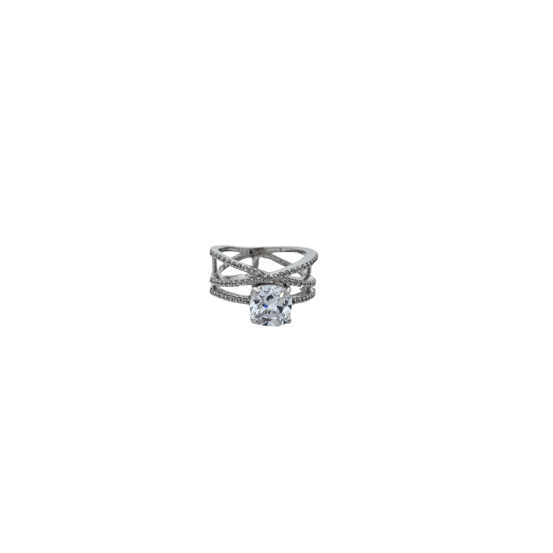 Silver Twisted Desire Ring