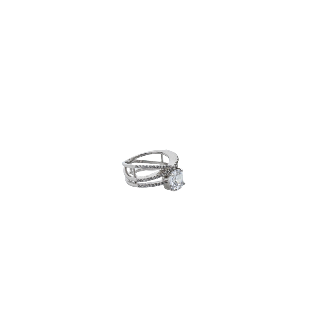 Silver Twisted Desire Ring