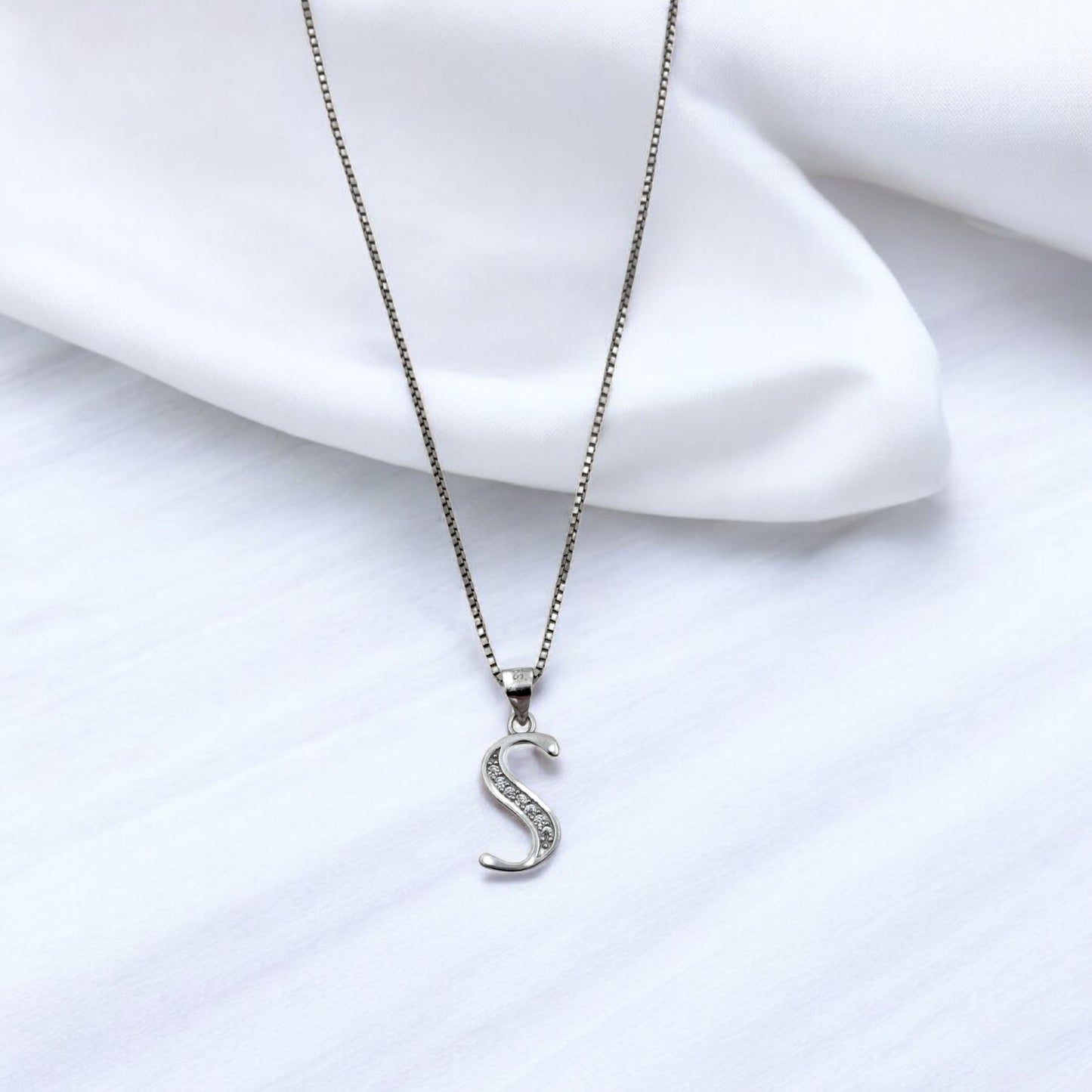 Silver Initial S Pendant